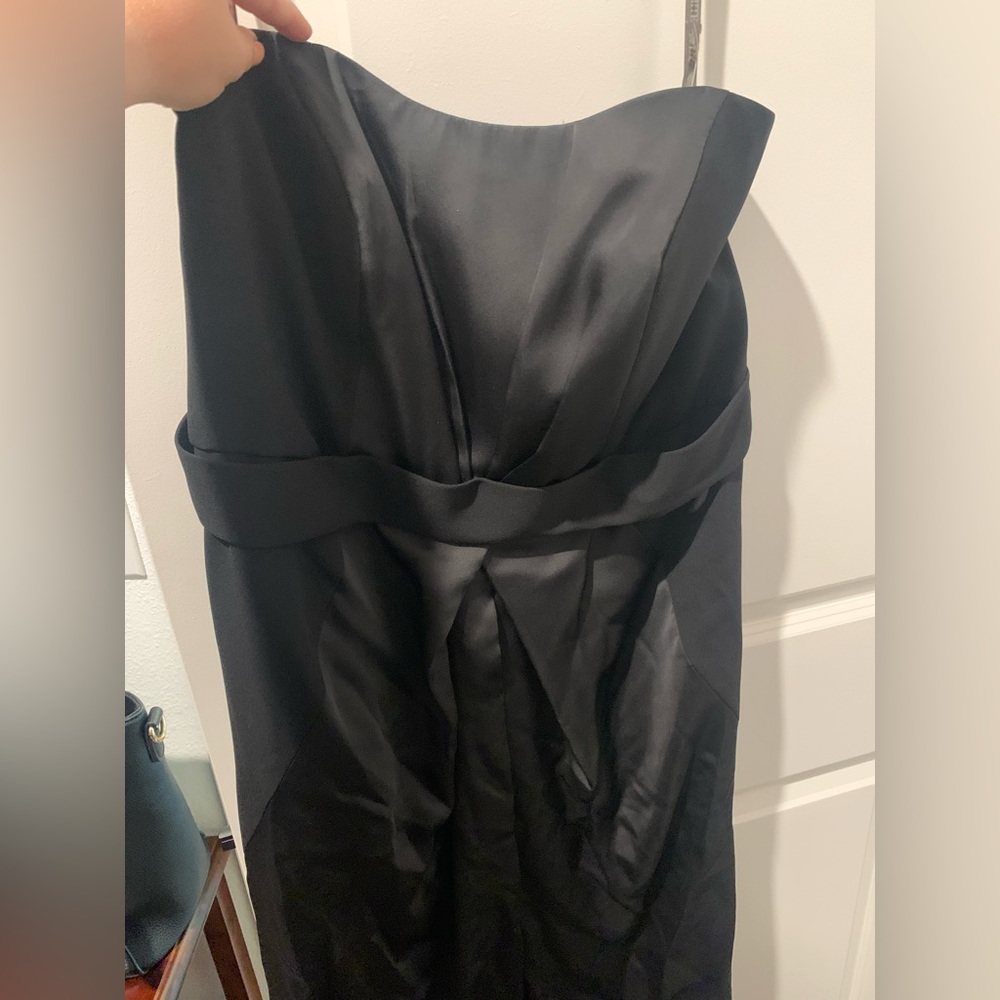 White by Vera Wang Black high-low strapless dress